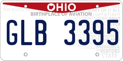 OH license plate GLB3395