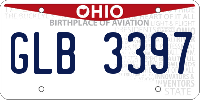OH license plate GLB3397