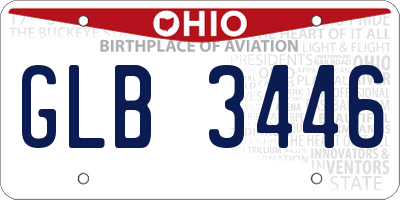 OH license plate GLB3446