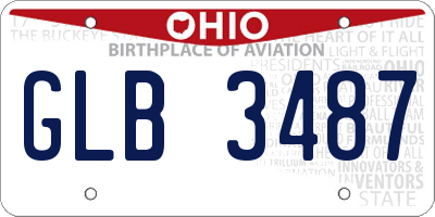 OH license plate GLB3487
