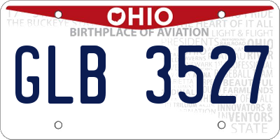 OH license plate GLB3527