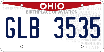 OH license plate GLB3535