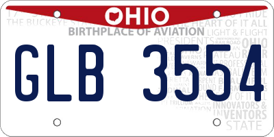 OH license plate GLB3554