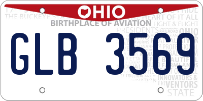 OH license plate GLB3569