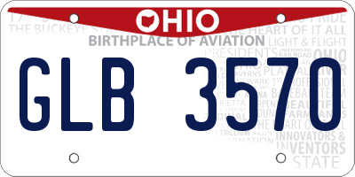 OH license plate GLB3570