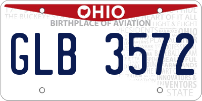 OH license plate GLB3572