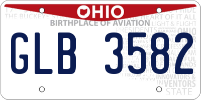 OH license plate GLB3582