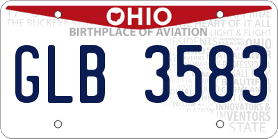 OH license plate GLB3583