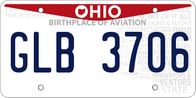 OH license plate GLB3706