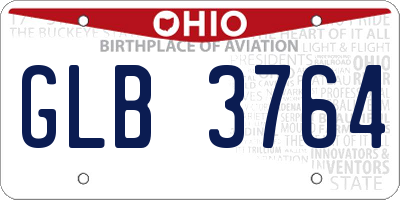 OH license plate GLB3764