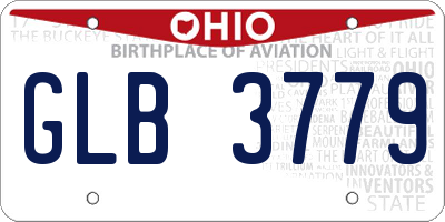OH license plate GLB3779