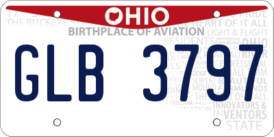 OH license plate GLB3797