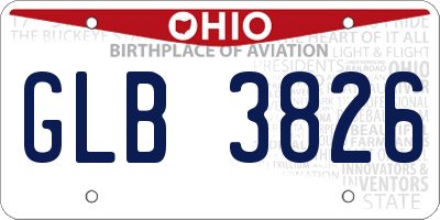 OH license plate GLB3826