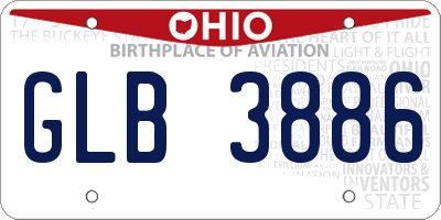 OH license plate GLB3886