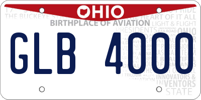 OH license plate GLB4000