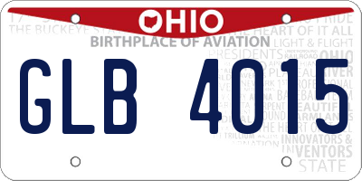 OH license plate GLB4015
