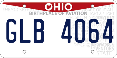 OH license plate GLB4064