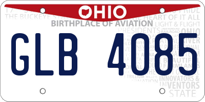 OH license plate GLB4085