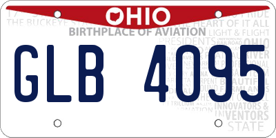 OH license plate GLB4095