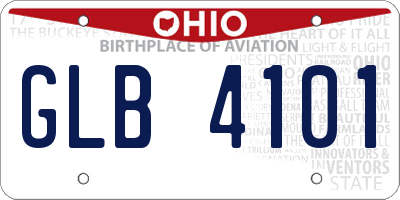 OH license plate GLB4101