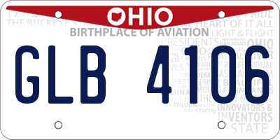 OH license plate GLB4106