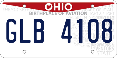 OH license plate GLB4108