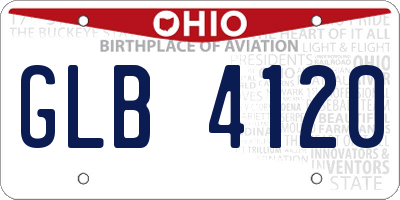 OH license plate GLB4120