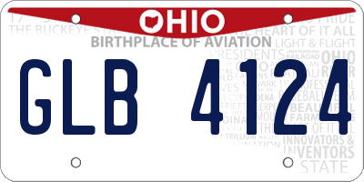 OH license plate GLB4124