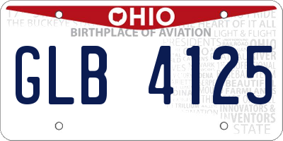 OH license plate GLB4125