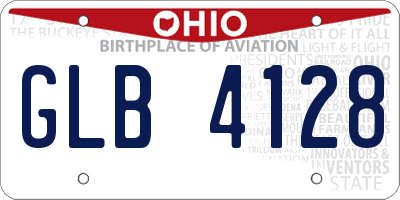OH license plate GLB4128