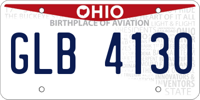 OH license plate GLB4130