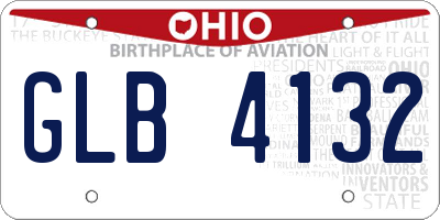 OH license plate GLB4132