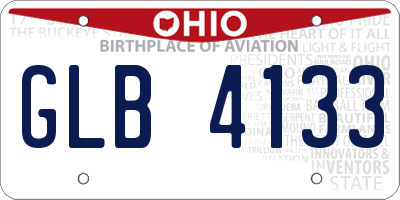 OH license plate GLB4133