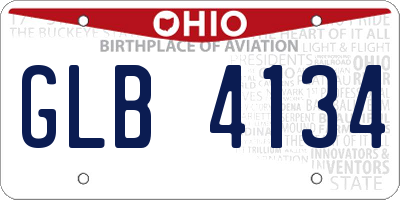 OH license plate GLB4134