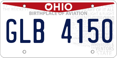 OH license plate GLB4150