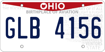 OH license plate GLB4156