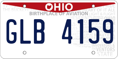 OH license plate GLB4159