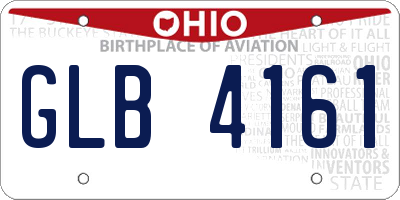 OH license plate GLB4161