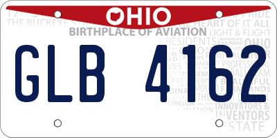 OH license plate GLB4162
