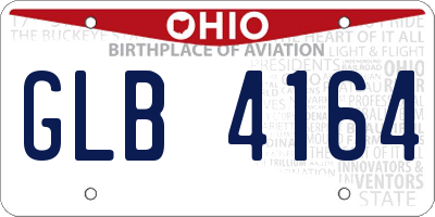 OH license plate GLB4164