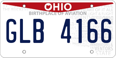 OH license plate GLB4166