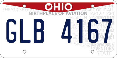 OH license plate GLB4167
