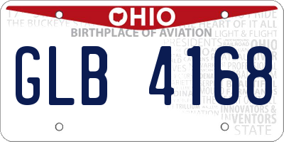 OH license plate GLB4168