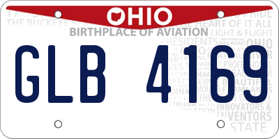 OH license plate GLB4169