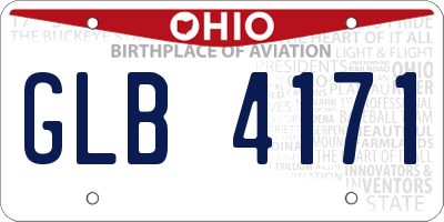 OH license plate GLB4171
