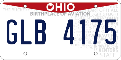 OH license plate GLB4175