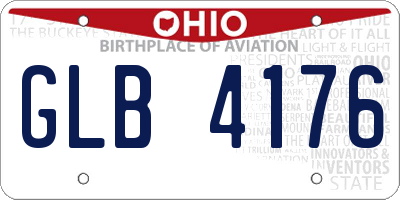 OH license plate GLB4176