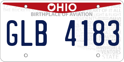 OH license plate GLB4183