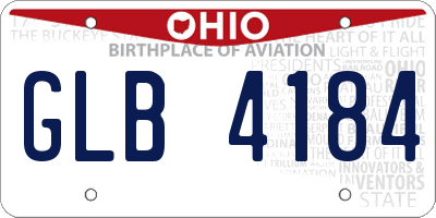 OH license plate GLB4184