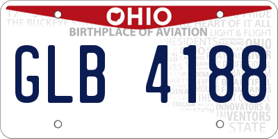 OH license plate GLB4188